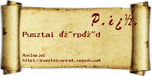 Pusztai Árpád névjegykártya
